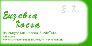 euzebia kocsa business card